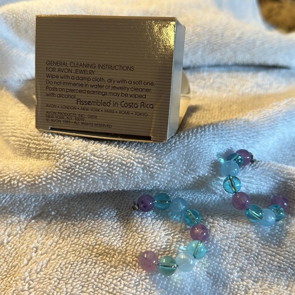 Avon Vintage 1989  Sea Swept Earrings pierced - Picture 2 of 5